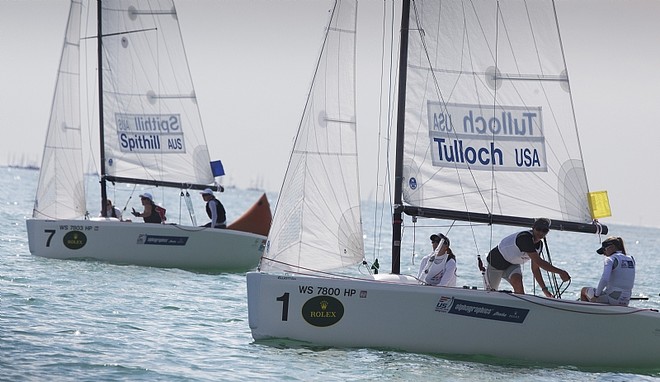 USA, Genevieve Tulloch, Alice Leonard, Womens Match Race, USA Katie Spithill, Nina Curtis, Angela Farrell, Womens Match Race - AUS - Rolex Miami OCR ©  Rolex/Daniel Forster http://www.regattanews.com